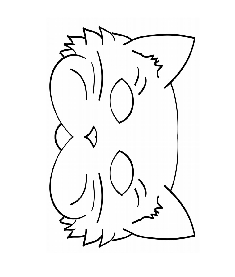 Çocuklar İçin  Kedi Hazır Maske Şablonları 